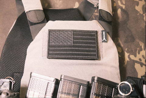 American Flag All Black 3" x 5"