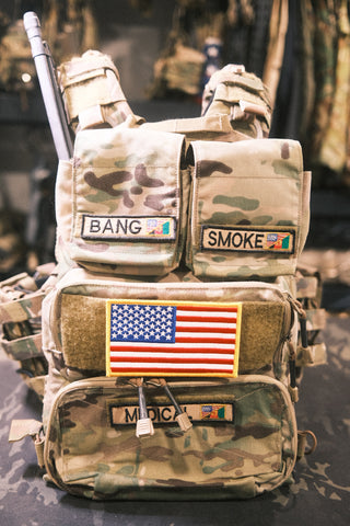 American Flag Full Color With Gold Border 3" x 5"