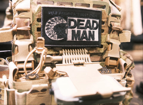 Dead Man Patch Black and Grey 3" x 5"
