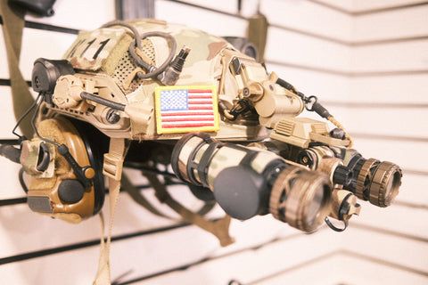 Mini American Flag With Golden Border 1.56" x 2.06"